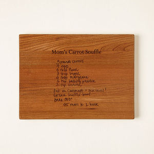 Tabla de cortar de madera de bambú antideslizante personalizada, tabla de cortar de cocina con receta familiar - Product Image 4