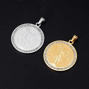 สร้อยคอจี้ HLSS650 ชุบทอง 18K บนสแตนเลสสตีล ดีไซน์ทันสมัยสำหรับทุกเพศ 72 เครื่องรางโกเอเทีย เชม ฮาเมฟาโรช - Product Image 2