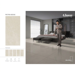 Dark Gray Marble Look Porcelain Tiles 24x48 Inch Polished <b>Floor</b> Wall for Commercial Interiors - Product Image 6