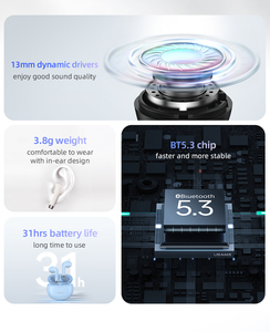 USAMS 2024 YO17 Auricolari Wireless Bluetooth 5.3, Cuffie TWS per Dispositivi <span class=keywords><strong>Apple</strong></span> e Android - Product Image 2