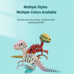 Squelette de dinosaure Raptor en plastique imprimé en 3D personnalisé, jouet à l'échelle 1/12, service OEM pour le thème du dragon chinois pour enfants - Product Image 4
