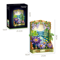 Jie Star X88059 Monet Water Lilies Painting Building Block Set Flower Art Model Brick Frame DIY Home Decor Gift