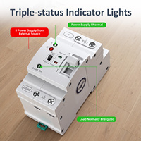 Commutateur de transfert automatique à double alimentation 63AE/2P 2 pôles 63A AC 230V ATS pour système photovoltaïque et générateur PC