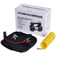 Compresseur d'air portable haute qualité DC12V-13.8V pour pneus de voiture avec lumière, cordon d'alimentation de 2,8 m, 60L/MIN, 180W