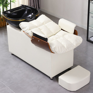 Ensemble de mobilier de salon de coiffure de luxe noir, or et blanc or, équipement de beauté, chaise de barbier, chaise de manucure et miroir à vendre - Product Image 4