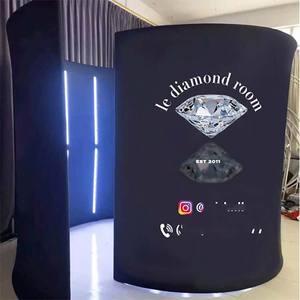 Soporte Giratorio Automático para Fondo de Fotomatón 3D de 8 pies, Color Personalizado, para Bodas/Fiestas/Eventos, con Accesorios Gratuitos, Cortina Metálica - Product Image 5