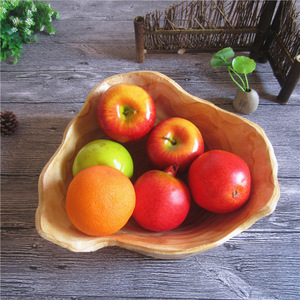 Cocina mano raíz tallado hecho a mano madera caramelo pan fruta centro de mesa decorativo tazón plato para exhibición de mesa decoración del hogar - Product Image 4