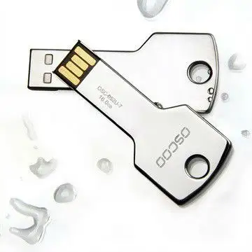 Promotion Flashdrives Key Shaped Flashdrive Metal USB Key Wholesale Pendrive