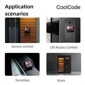 Vguang DW200 lector de código Qr Nfc puerta Ic código de barras Bluetooth lector de Control de acceso con pantalla táctil para torniquete o elevador