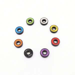 Rodamientos para Longboard y Skateboard (8 x 22 x 7 mm) con Paredes Laterales Negras y Sellos de 8 Colores con Logotipo ABEC 7/9/11 608-2rs con Cajas Metálicas - Product Image 2