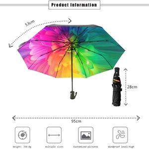 Parapluie personnalisé durable et tendance avec impression de logo, parapluies promotionnels pour filles, facile à transporter, ouverture automatique - Product Image 2