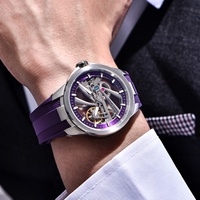 Reloj PAGANI DESIGN para Hombre, de Acero Inoxidable, Mecánico Automático, con Esfera de Esqueleto, Cristal de Zafiro, Resistente al Agua, Deportivo y Elegante
