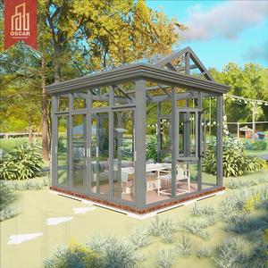 Veranda a Triangolo Autoportante <span class=keywords><strong>in</strong></span> <span class=keywords><strong>Vetro</strong></span> per Giardino, Patio, <span class=keywords><strong>Balcone</strong></span> con Isolamento Termico e Caratteristiche Impermeabili - Giardino d'Inverno - Product Image 1