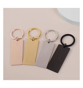 Bạc Vàng Hồng Vàng Đen 25*40Mm Hình Chữ Nhật Thép Không Gỉ Trống Tag <span class=keywords><strong>Keychain</strong></span> Khắc Kim Loại Tag <span class=keywords><strong>Keychain</strong></span> <span class=keywords><strong>Keyring</strong></span> - Product Image 6