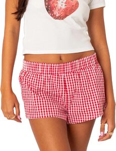 Pantalones Cortos Deportivos Y2K para Mujer, Pantalones Cortos de Gimnasio, Estampados, Transpirables, de Spandex/Algodón, Cintura Elástica, Ropa de Dormir Informal para el Hogar - Product Image 4