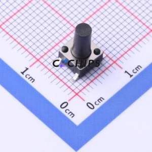 TS-1102S-C-N-B Tactile Switch SMD-4P,6x6mm Switch Single Pole Single Throw Round Button 2.6N Vertical Mount - Product Image 1
