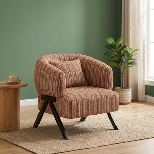 Sillón Moderno de Terciopelo con Patas de Metal y Cojín Relleno de Plumón para Dormitorio, Apartamento, Comedor, Sala de Estar, Muebles para el Hogar - Product Image 4