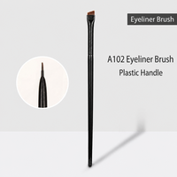 Pinceau professionnel plat pour sourcils, poils synthétiques véganes denses, compatible correcteur, pinceau de mélange personnalisé