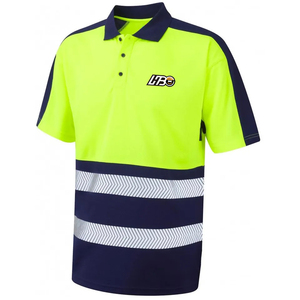 HBC Hi Viz Polo Workwera作業服安全視認性の高い作業作業服男性用ポロTシャツ - Product Image 4