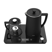 Hotsy Chine Machine 1.7L + 1L Bouilloires À Eau En Verre Portable Bouilloire Électrique Théière Avec Plateau Bouilloires Turc Plateau Ensemble