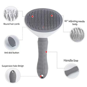 Peigne pour animaux de compagnie en gros, personnalisable, en plastique, pour chats et chiens, <span class=keywords><strong>brosse</strong></span> à picots spéciale pour amis à fourrure, accessoires pour chiens - Product Image 2