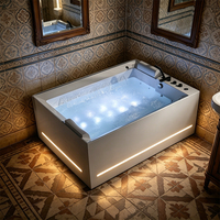 Baignoire pour 2 personnes, baignoire à remous, baignoire de massage, baignoire autoportante, baignoire jacuzzi, baignoire cannelée avec remous, 1500 Custom