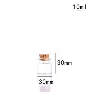 Mini cadeau à la dérive souhaitant Tube de verre bouchon de liège vide bouteilles en verre plat transparent 5ml 7ml 8ml 20ml tailles pour les organisateurs de maquillage - Product Image 2