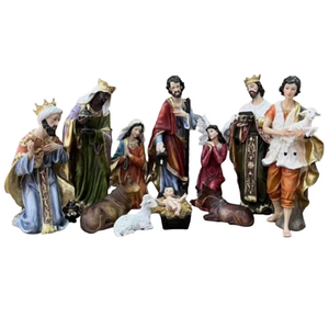 Set Presepe Più Venduto da 11 Pezzi con Nascita di Gesù, in Resina Durevole, Sculture Dipinte a Mano da 7,28 Pollici, Decorazione Pasquale per la Casa - Product Image 1