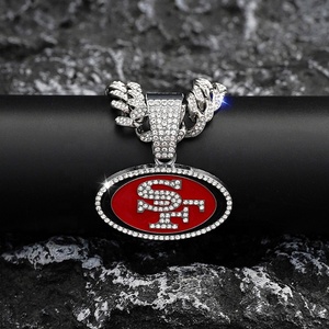 Bán buôn San Francisco 49ers <span class=keywords><strong>v</strong></span>ô địch <span class=keywords><strong>V</strong></span>òng cổ unisex thời trang Dây chuyền mặt dây chuyền cho người hâm mộ thể thao 'kỷ Niệm Quà Tặng - Product Image 4