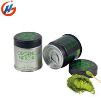 Matt Finish Matcha Tin 40 Gram Air Tight Hojalata Lata Producto DE SALUD Polvo Embalaje Caja de lata para té