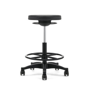 Fauteuil ergonomique pivotant à 360 degrés avec angle d'inclinaison de 17 °, anneau de pied en nylon, roulettes de frein automatique - Product Image 3