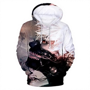 Felpa con Cappuccio da Uomo con Stampa Joker e Harley <span class=keywords><strong>Quinn</strong></span>, Design a Quadri Tinta Unita, Vestibilità Comoda, Stile Casual, Design in Sublimazione, Abbigliamento Autunnale - Product Image 3