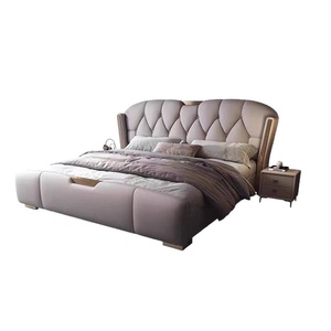 <strong>Bed</strong> Frame King Size Popular Italian Genuine Leather Wedding <strong>Bed</strong> Storage Bedroom Luxury Queen <strong>Beauty</strong> Double Wooden King Size <strong>Bed</strong> - Product Image 6