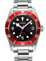 Montre automatique mécanique de sport pour homme de haute qualité avec logo personnalisé, boîtier en acier inoxydable, verre saphir, mouvement japonais 8215
