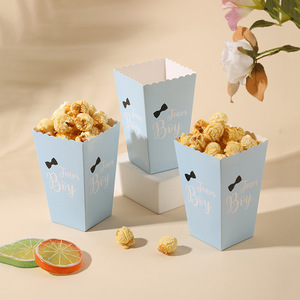 Caja de Cartón Blanca Plegable Portátil de Grado Alimenticio Biodegradable para Palomitas de Maíz y Comida Caliente con Logotipo Personalizado - Product Image 2