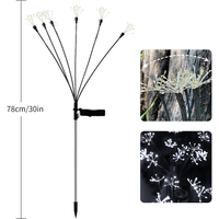 Lampes solaires LED de jardin en forme de lucioles, étanches IP65, à piquer dans le sol, décoratives, festives, oscillantes, 70 cm, angle de faisceau 360°, lumière neutre