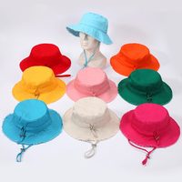 Chapeau Bob Lavé Femme Printemps-Été Protection Solaire Style Japonais avec Cordon de Serrage Chapeau de Pêcheur Vente en Gros