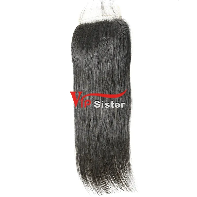 Wholesale Virgin Hair Vendors Natural Black brazilian Human Hair Double Weft Top Quality Straight 4* 4 closure 20inch