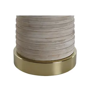 Mesa Auxiliar de Metal y Madera 41x41x53 Natural - Product Image 4