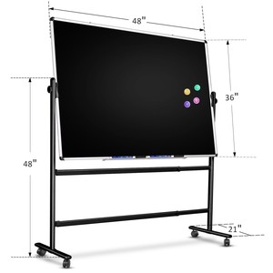 <span class=keywords><strong>Pizarra</strong></span> de borrado en seco rodante, <span class=keywords><strong>pizarra</strong></span> blanca portátil magnética <span class=keywords><strong>con</strong></span> soporte, <span class=keywords><strong>pizarra</strong></span> móvil de doble cara <span class=keywords><strong>con</strong></span> <span class=keywords><strong>ruedas</strong></span> - Product Image 2