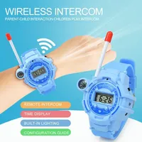 Montre Talkie-Walkie Électronique Interactive Rechargeable Portée 1,5-3KM Puissance 3W-5W Gadgets d'Espionnage Mini Jouet pour Enfants de 2 à 12 Ans