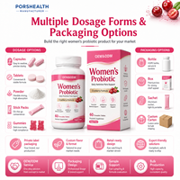 Capsules de probiotiques quotidiennes pour femmes, marque privée OEM, avec prébiotiques et canneberge pour la santé vaginale