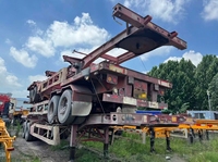 Semi-remorque porte-conteneurs squelette d'occasion 20ft 40ft 3 essieux pour l'Afrique, châssis porte-conteneurs à prix abordable à vendre