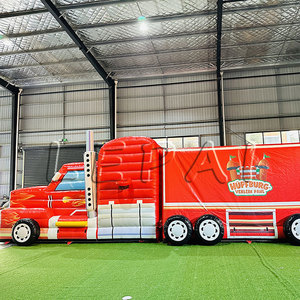 Parcours d'obstacles gonflable géant sur le thème du camion Offre Spéciale Lepai et du guerrier Ninja pour les fêtes en plein air des enfants - Product Image 2