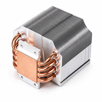 Dissipateur thermique en cuivre à 6 caloducs avec ailettes en aluminium, refroidisseur passif, personnalisé, OEM, directement de l'usine, pour serveur et contrôle industriel