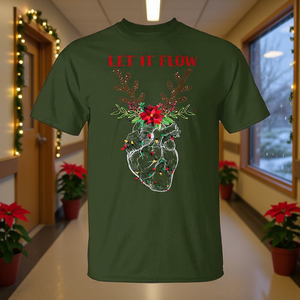Camiseta Let It Flow Heart Christmas Nurse para mujer - Product Image 3