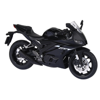 Modèle de moto YZF-R3 à l'échelle 1:12 avec corps en alliage, direction intégrée, effets réalistes et détails fins pour collection haut de gamme et vente au détail