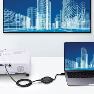 <span class=keywords><strong>5</strong></span>พอร์ต Type C Docking Station ฮับ USB 4K 30Hz เอาต์พุตวิดีโอชาร์จ PD สำหรับอุปกรณ์ Type-C - Product Image 5