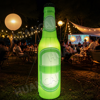 Modèle gonflable géant de bouteille de bière, publicité extérieure accrocheuse, ballon de bière vert, décoration pour bar, pub, fête