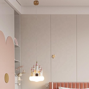JYLIGHTING Lampadario Moderno a Forma di Castello Cartoon, Lampada a Sospensione per Camera dei Bambini, LED/AC per Arredamento Casa o Hotel - Product Image 2